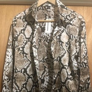 Sexy snake print blouse